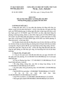 Báo cáo Báo cáo về đất đai, dân số, lao động hàng quý II